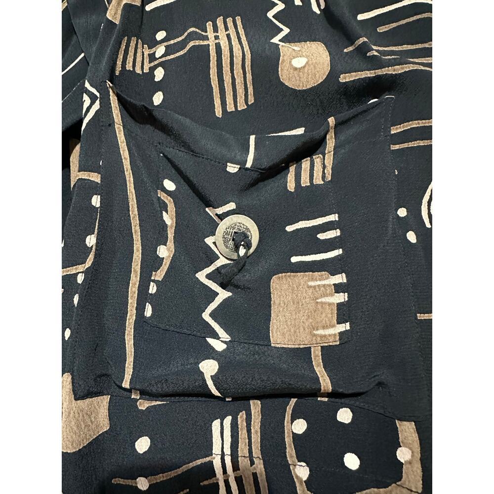 Chicos Design Vintage Sz‎ S Aztek Tribal Tunic Blouse Button Up Western Abstract - Picture 6 of 14